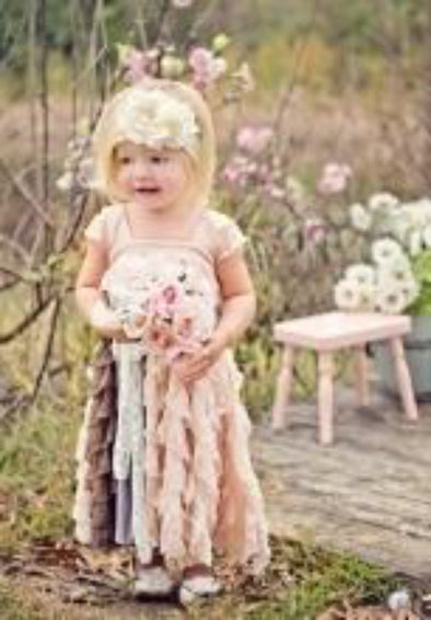 Genevieve Dress in champagne pink | HONEYPIEKIDS | Kids Boutique Clothing