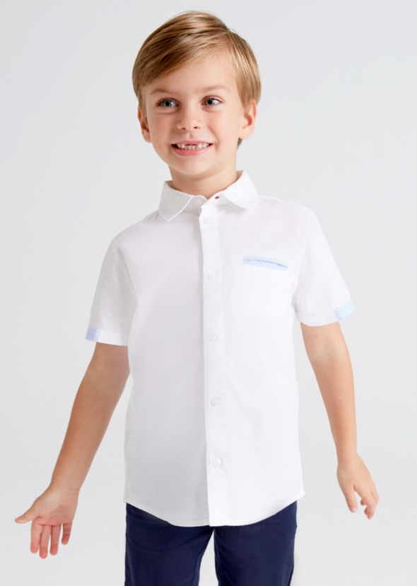 Mayoral Youth Boys Short Sleeve Dress Shirt | HONEYPIEKIDS | Kids Boutique Clothing