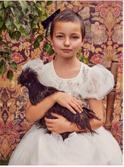 Tutu Du Monde Girls Floweret Tutu Dress In Milk | HONEYPIEKIDS 