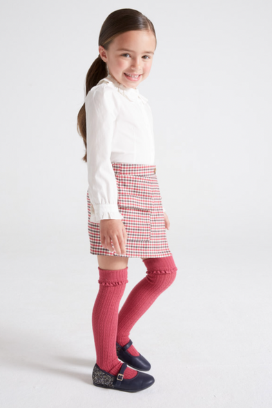 Mayoral Girls Long Knit Ruffle Knee Socks - 2 Color Choices | HONEYPIEKIDS | Kids Boutique Clothing
