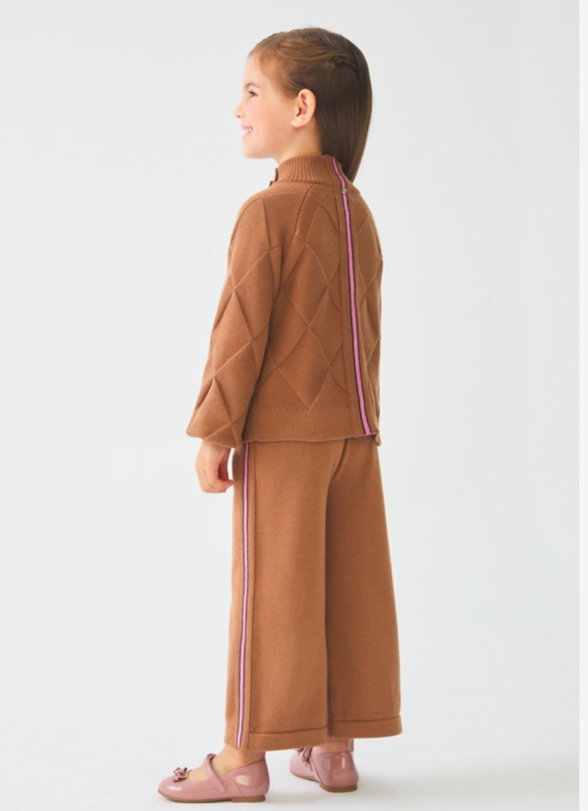 Abel & Lula Girls Cinnamon Long Sleeve Tricot Sweater and Pants Set | HONEYPIEKIDS 