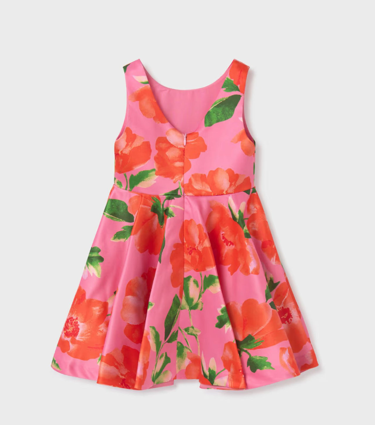 Abel & Lula Girls Fuchsia Floral Printed Dress | HONEYPIEKIDS 