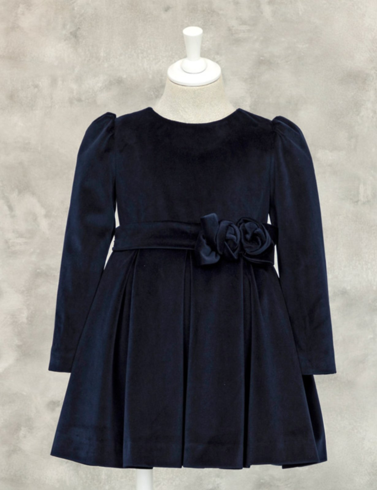 Abel & Lula Girls Iconic Navy Velvet Dress | HONEYPIEKIDS 