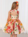 Abel & Lula Girls Printed Floral Sleeveless Dress | HONEYPIEKIDS | Kids Boutique Clothing