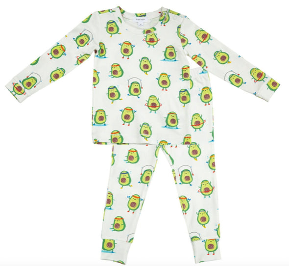 Angel Dear Baby & Toddler Unisex Avo-Cize Loungewear Pajamas | HONEYPIEKIDS | Kids Boutique Clothing