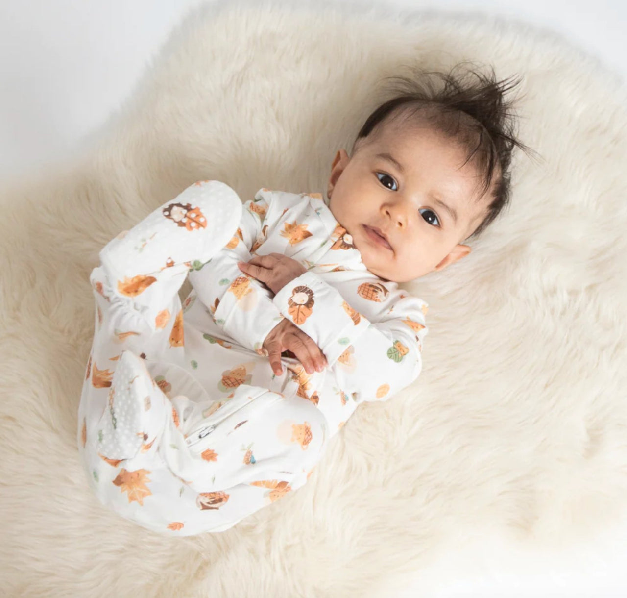 Angel Dear Baby Bamboo WOODLAND SWADDLE 2 Way Zipper Footie Sleepers | HONEYPIEKIDS 
