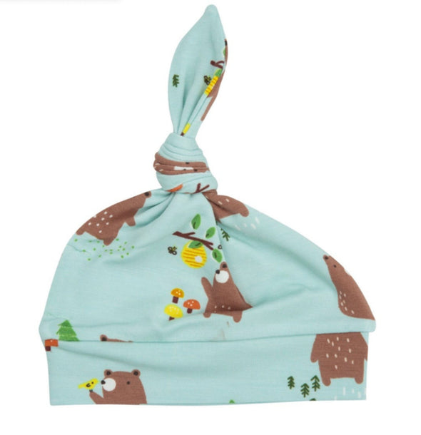 Angel Dear Baby Boys Little Bears Newborn Bamboo Knotted Hat | HONEYPIEKIDS | Kids Boutique Clothing