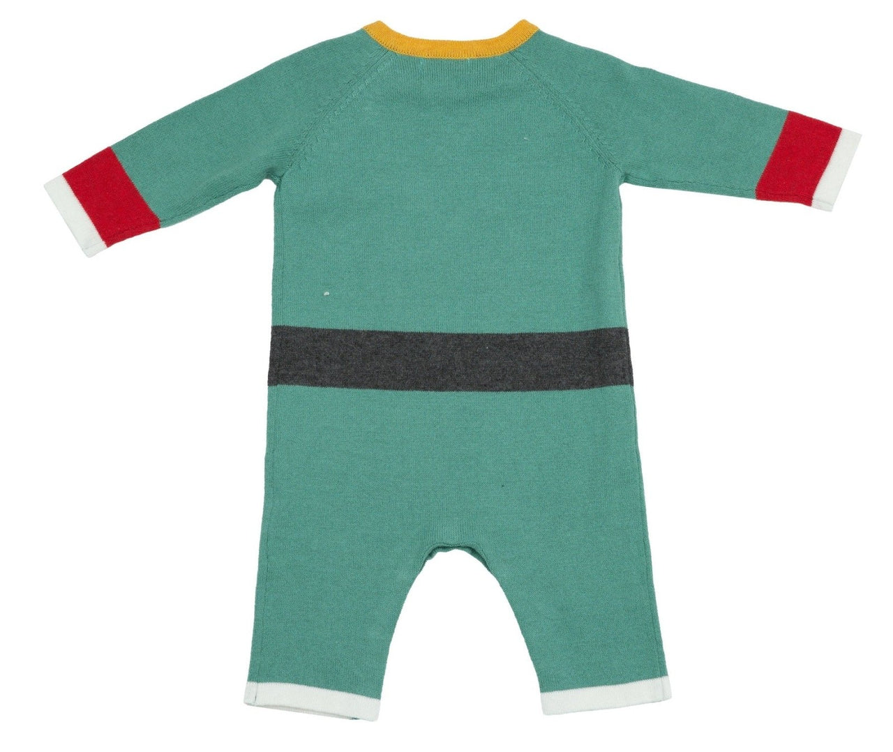 Angel Dear Baby Boys Green Knit Holiday Elf Coverall | HONEYPIEKIDS 