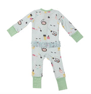 Angel Dear Baby DRESS UP FUN Bamboo Ruffle Zipper Romper Sleeper | HONEYPIEKIDS 