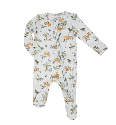 HONEYPIEKIDS | Angel Dear Baby FOXES 2 Way Zipper Footie Sleeper Pajamas