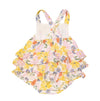 Angel Dear Baby Girl Floral Ruffle Organic Cotton Sunsuit | HONEYPIEKIDS | Kids Boutique 