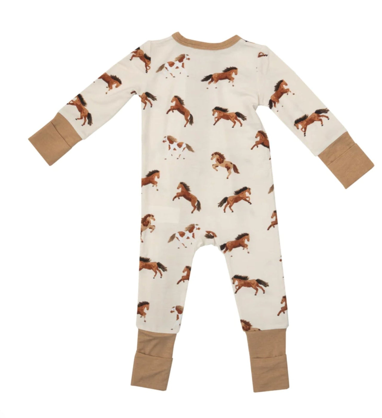 Angel Dear Baby Horses 2 Way Zipper Romper | HONEYPIEKIDS 