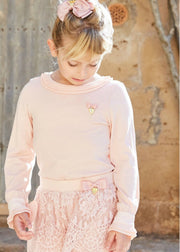 Angel's Face Girls Amanda Long Sleeve Top in Blush | HONEYPIEKIDS 