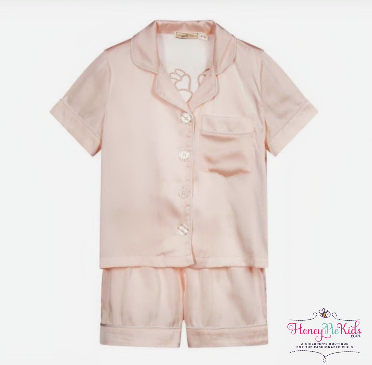 Angel's Face Girls Ballet Pink Faye Silky Pajama Set | HONEYPIEKIDS 