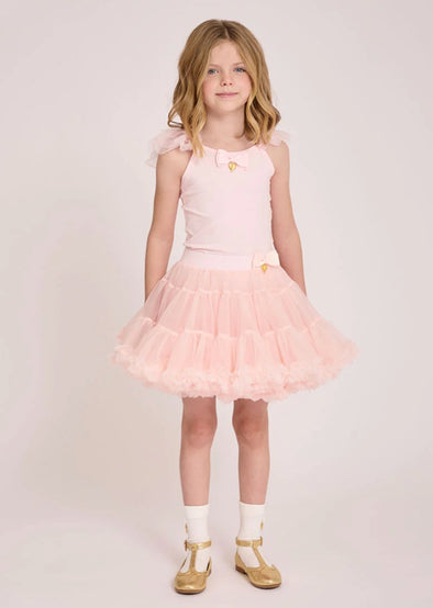 Angel's Face Girls Ballet Pink Sleeveless Flossy Top | HONEYPIEKIDS | Kids Boutique Clothing