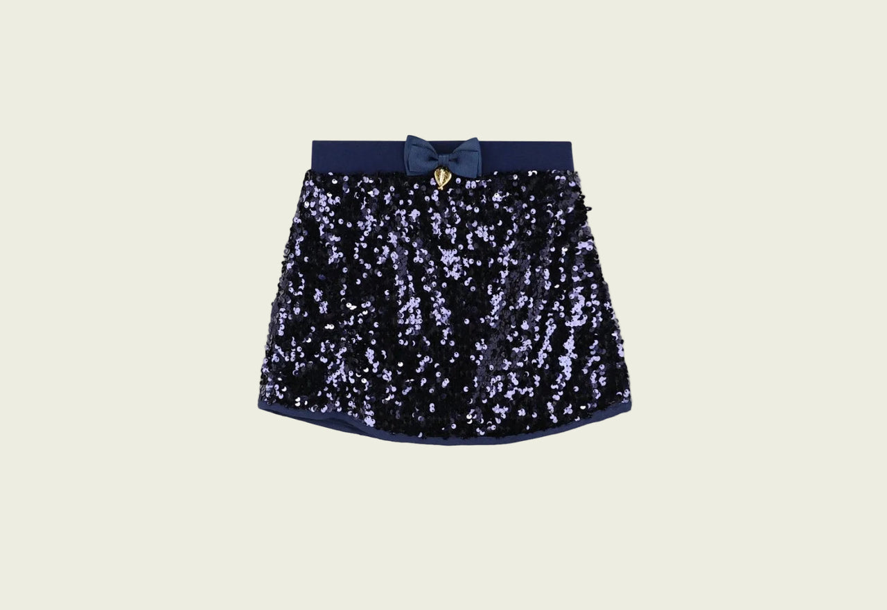 Angel's Face Girls Diva Navy Sequin Skirt | HONEYPIEKIDS 