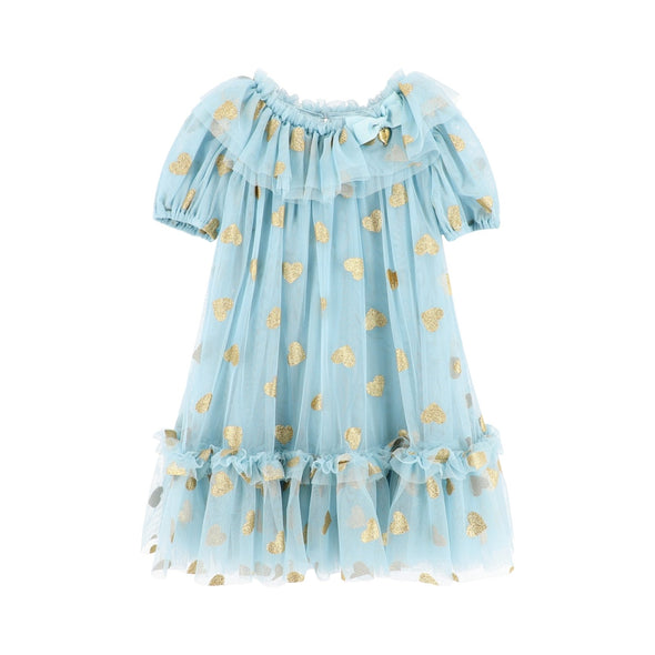 Angel's Face Girls Duck Egg Hearts Marta Dress | HONEYPIEKIDS | Kids Boutique Clothing