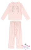 Angel's Face Girls Silk Pajama Set - Ballet Pink Faith L/S 2 Piece | HONEYPIEKIDS | Kids Boutique 