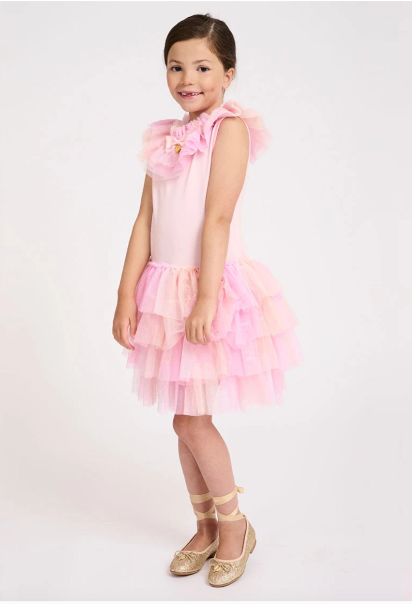 Angel's Face Girls Fruit Salad Dress In Fairy Pink | HONEYPIEKIDS 