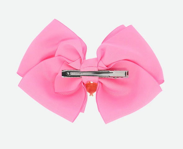 Angel's Face Girls Giant Rose Color Charm Bow | HONEYPIEKIDS | Kids Boutique Clothing