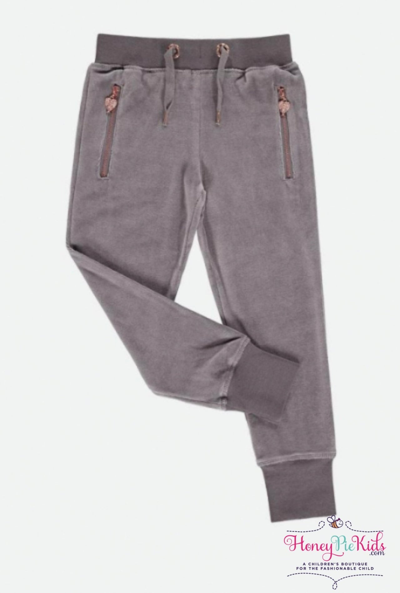Angel's Face Girls Hanna Joggers In Ash Color | HONEYPIEKIDS 