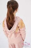 Angel's Face Girls Isla Hoodie In Tea Rose Color | HONEYPIEKIDS | Kids Boutique Clothing
