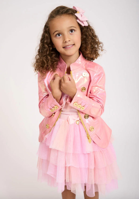Angel's Face Girls Leanne Pink Iridescent Jacket | HONEYPIEKIDS | Kids Boutique Clothing