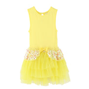 Angel's Face Girls Lemon Sequin Ace Dress | HONEYPIEKIDS 