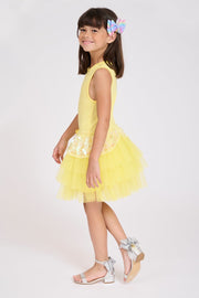 Angel's Face Girls Lemon Sequin Ace Dress | HONEYPIEKIDS 