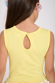 Angel's Face Girls Lemon Sequin Ace Dress | HONEYPIEKIDS 