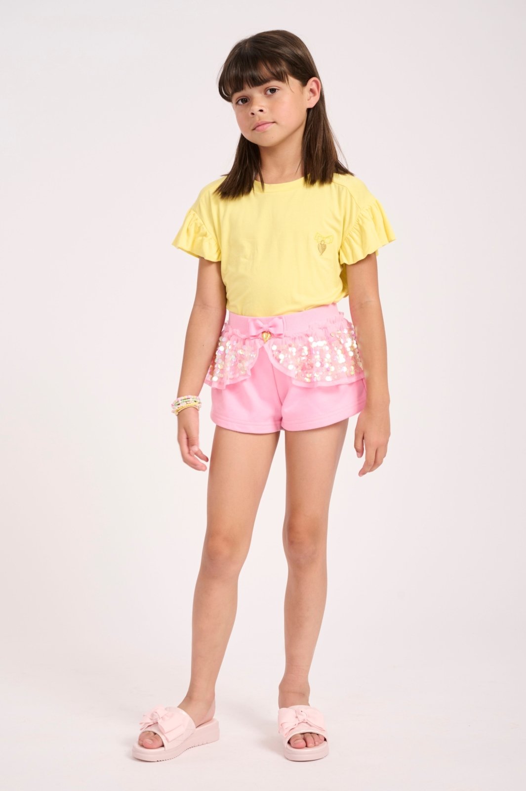 Angel's Face Girls Lindsey ROSE Sequin Shorts | HONEYPIEKIDS 