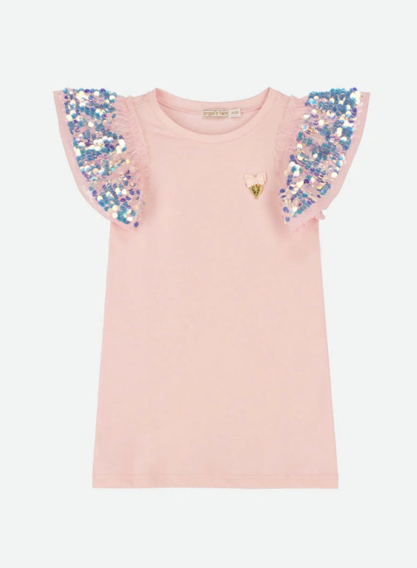 Angel's Face Girls Lola Dress In Ballet Pink or Blue | HONEYPIEKIDS | Kids Boutique Clothing