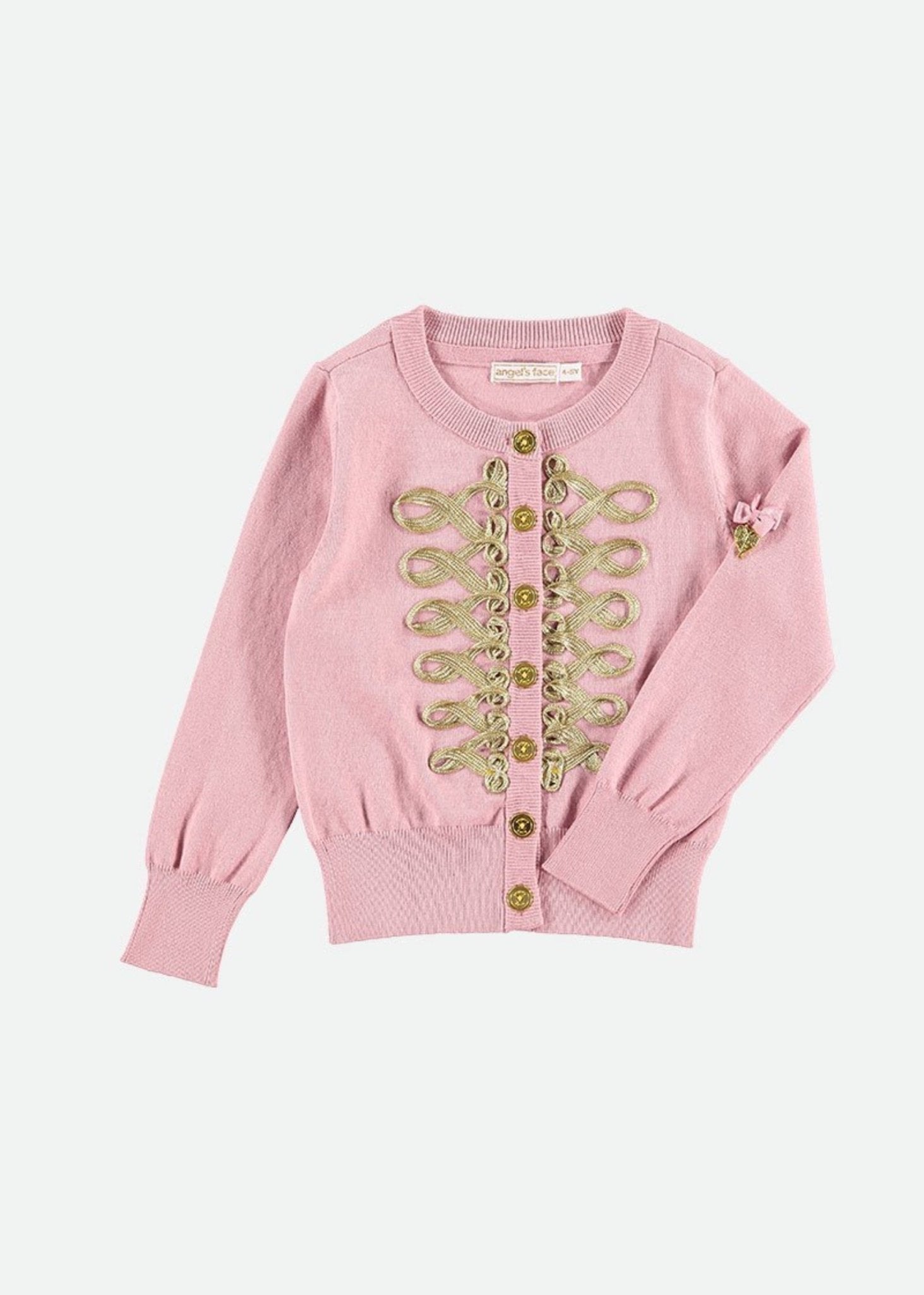 Angel's Face Girls Milly Cardigan In Tea Rose | HONEYPIEKIDS 
