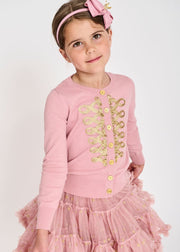 Angel's Face Girls Milly Cardigan In Tea Rose | HONEYPIEKIDS 