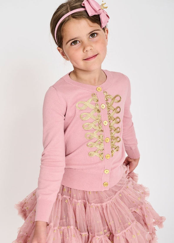 Angel's Face Girls Milly Cardigan In Tea Rose | HONEYPIEKIDS | Kids Boutique Clothing