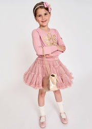Angel's Face Girls Milly Cardigan In Tea Rose | HONEYPIEKIDS 