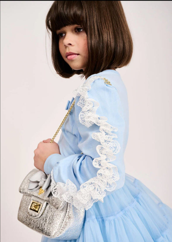 Angel's Face Girls Myla L/S Top In Blue | HONEYPIEKIDS | Kids Boutique Clothing