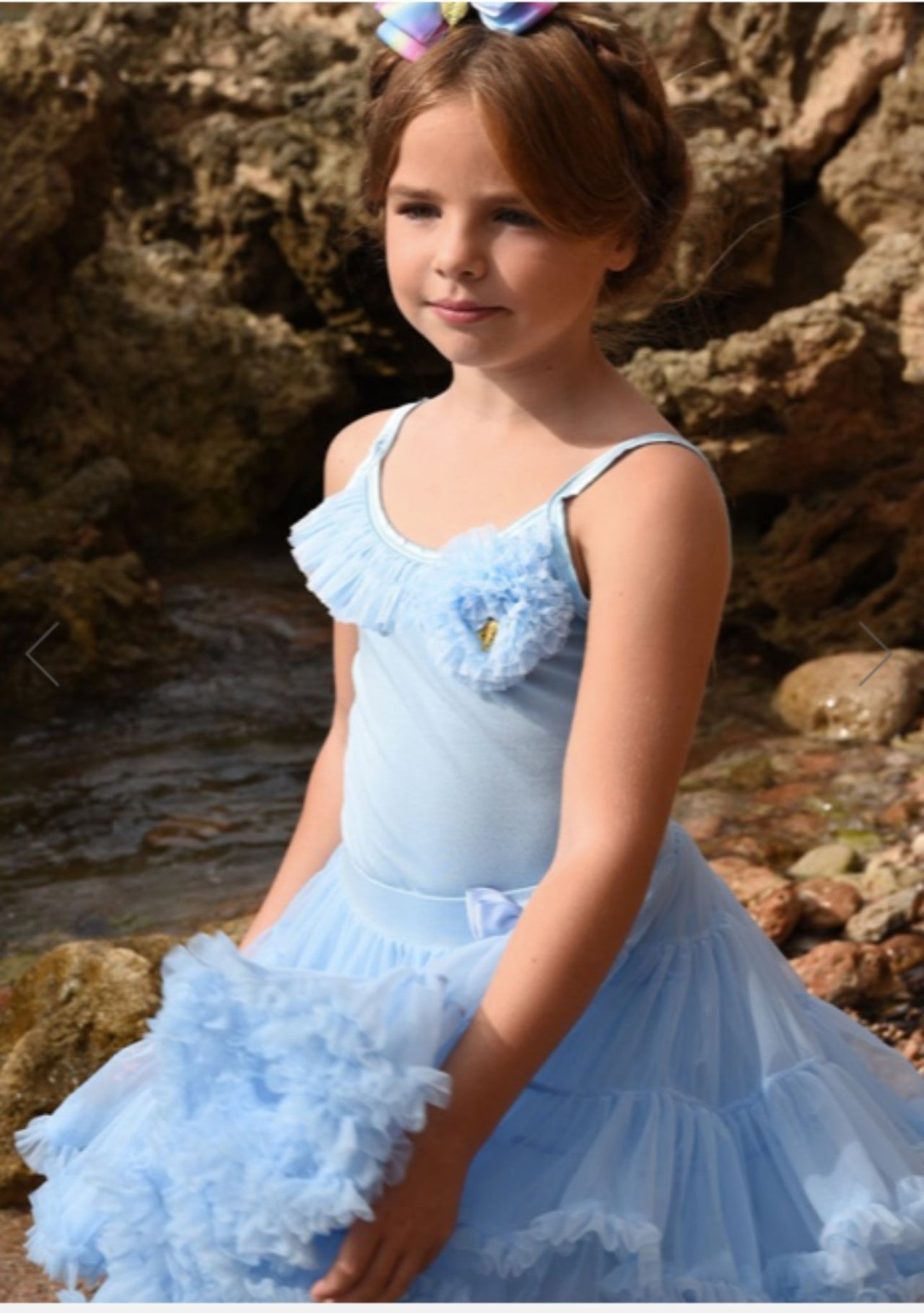 Angel's Face Girls Patrice Top In Blue | HONEYPIEKIDS 