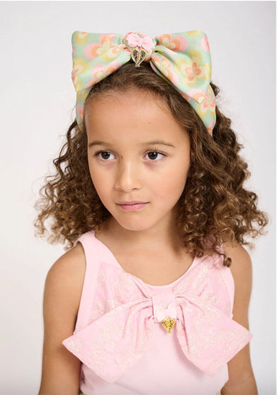 Angel's Face Girls Peppermint Flower Pattern Leigh Headband | HONEYPIEKIDS | Kids Boutique Clothing