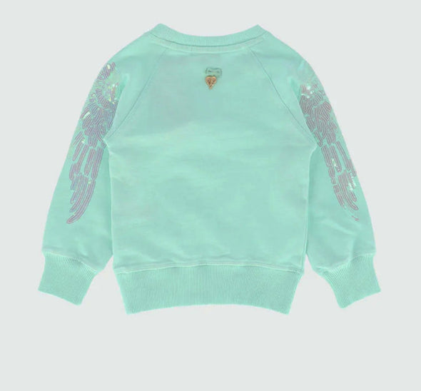 Angel's Face Girls Peppermint Tamsin Wings Sweatshirt | HONEYPIEKIDS | Kids Boutique Clothing