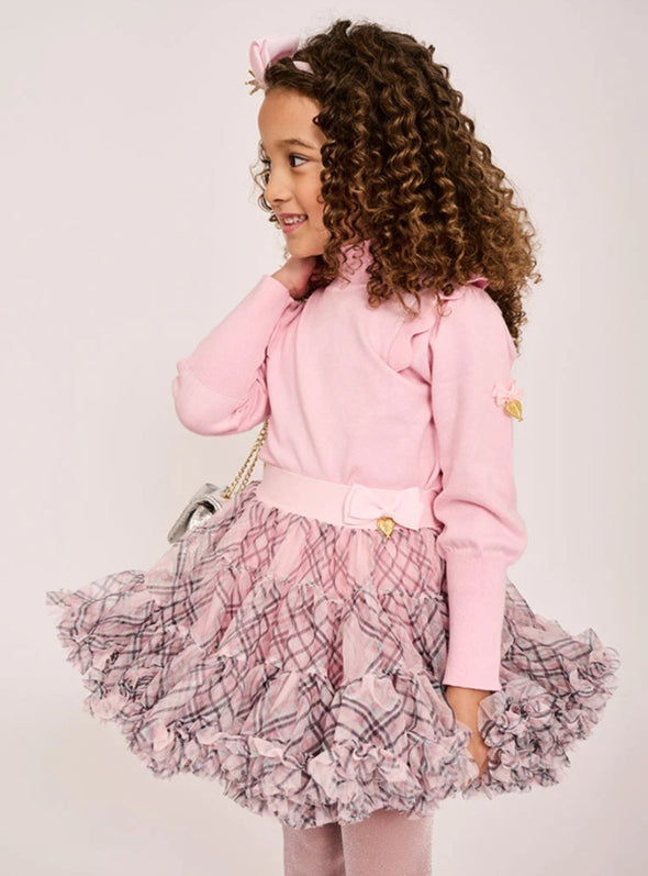 Angel's Face Girls Pixie Nancy PINK TARTAN Tutu Skirt | HONEYPIEKIDS | Kids Boutique Clothing