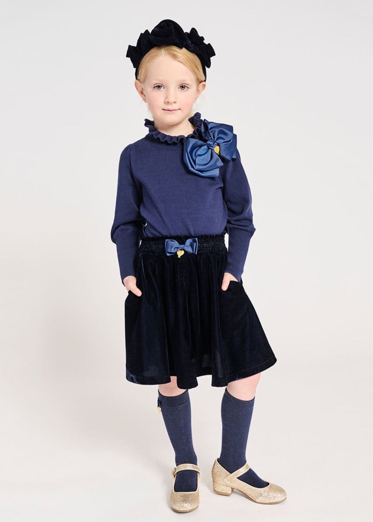Angel's Face Girls Rosaria Navy Jumper Sweater | HONEYPIEKIDS 