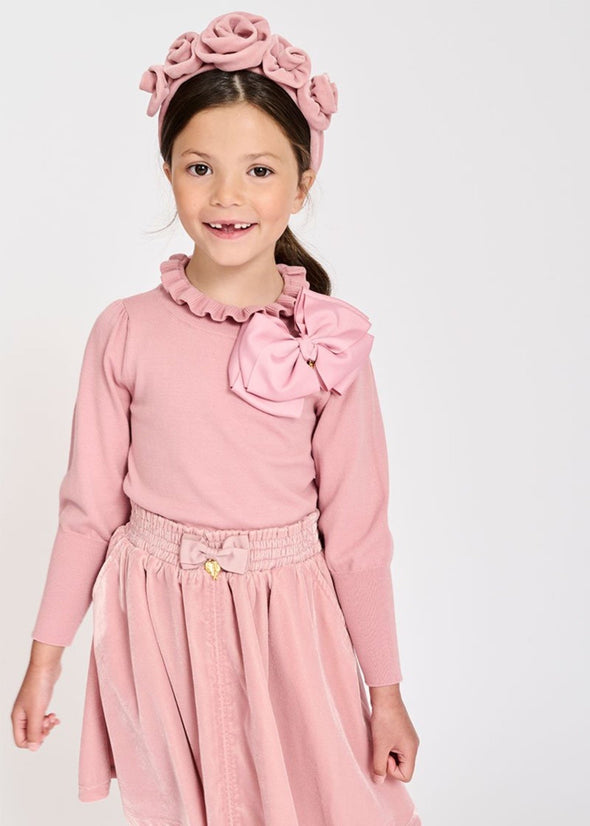 Angel's Face Girls Rosaria Tea Rose Jumper Sweater | HONEYPIEKIDS | Kids Boutique Clothing