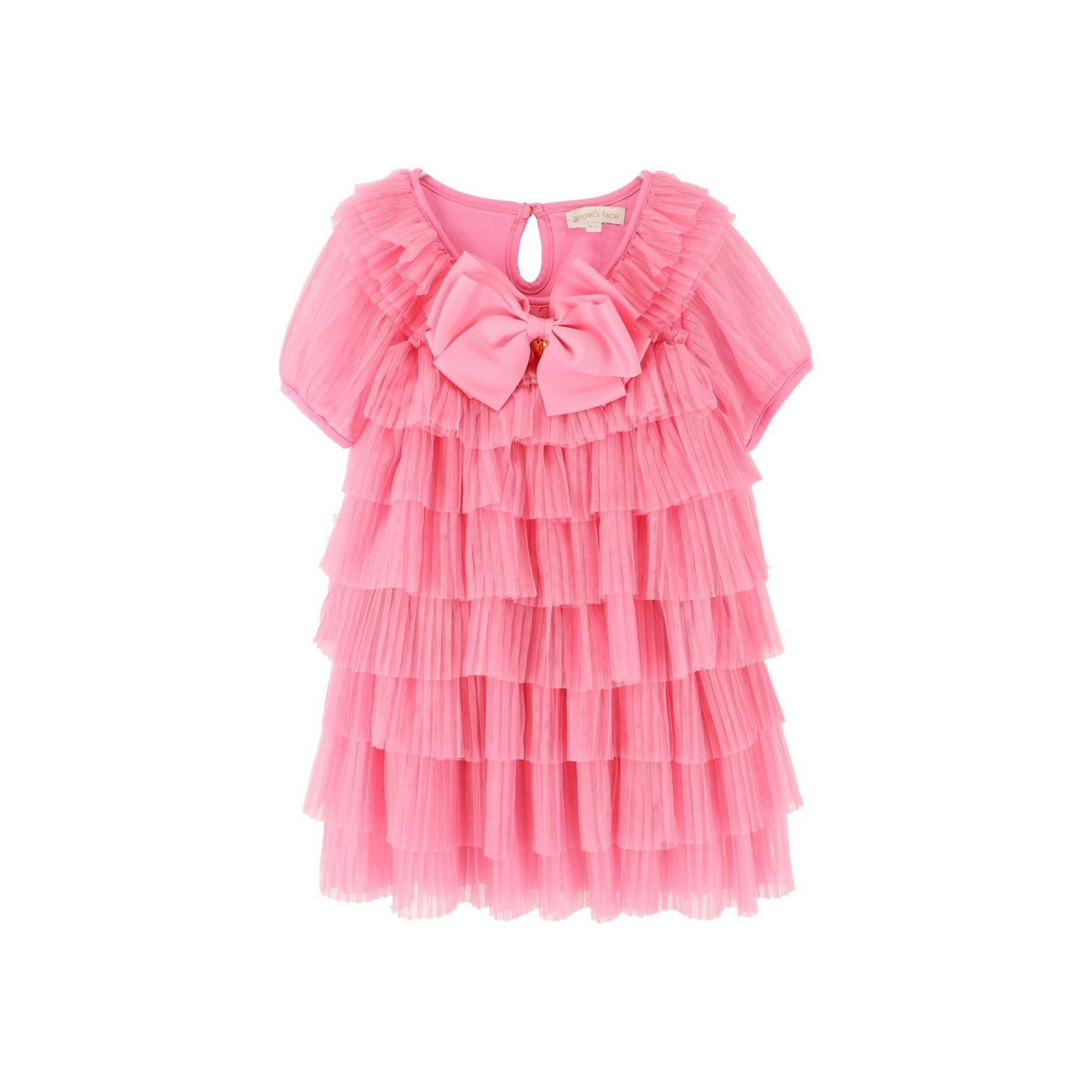 Angel's Face Pleated Tallulah Bow Dress - Rose | HONEYPIEKIDS 
