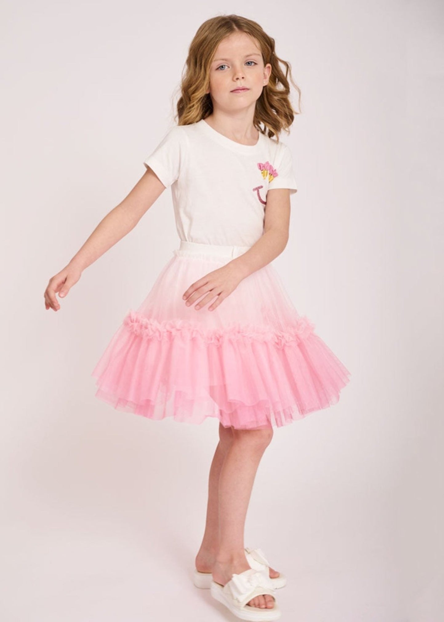 Angel's Face Shannon Snowdrop Ombre Skirt | HONEYPIEKIDS