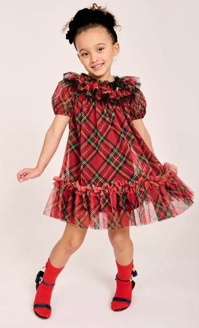 Angel's Face Girls Tartan Marta Dress | HONEYPIEKIDS | Kids Boutique Clothing