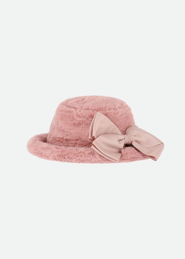 Angel's Face Girls Tea Rose Maura Faux Fur Bucket Hat | HONEYPIEKIDS | Kids Boutique Clothing