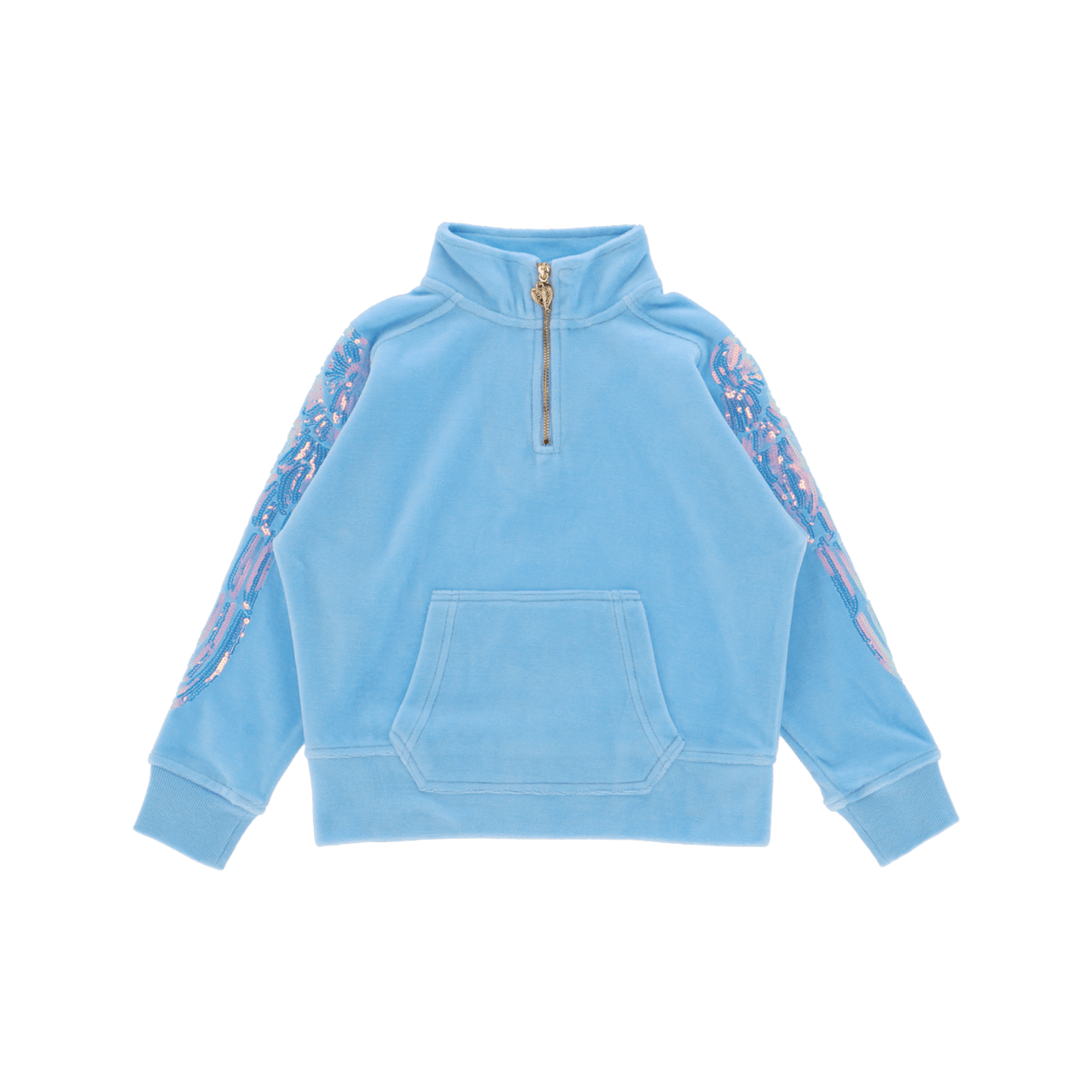 Angel's Face Girls Willow Zip Sweatshirt In Blue | HONEYPIEKIDS 