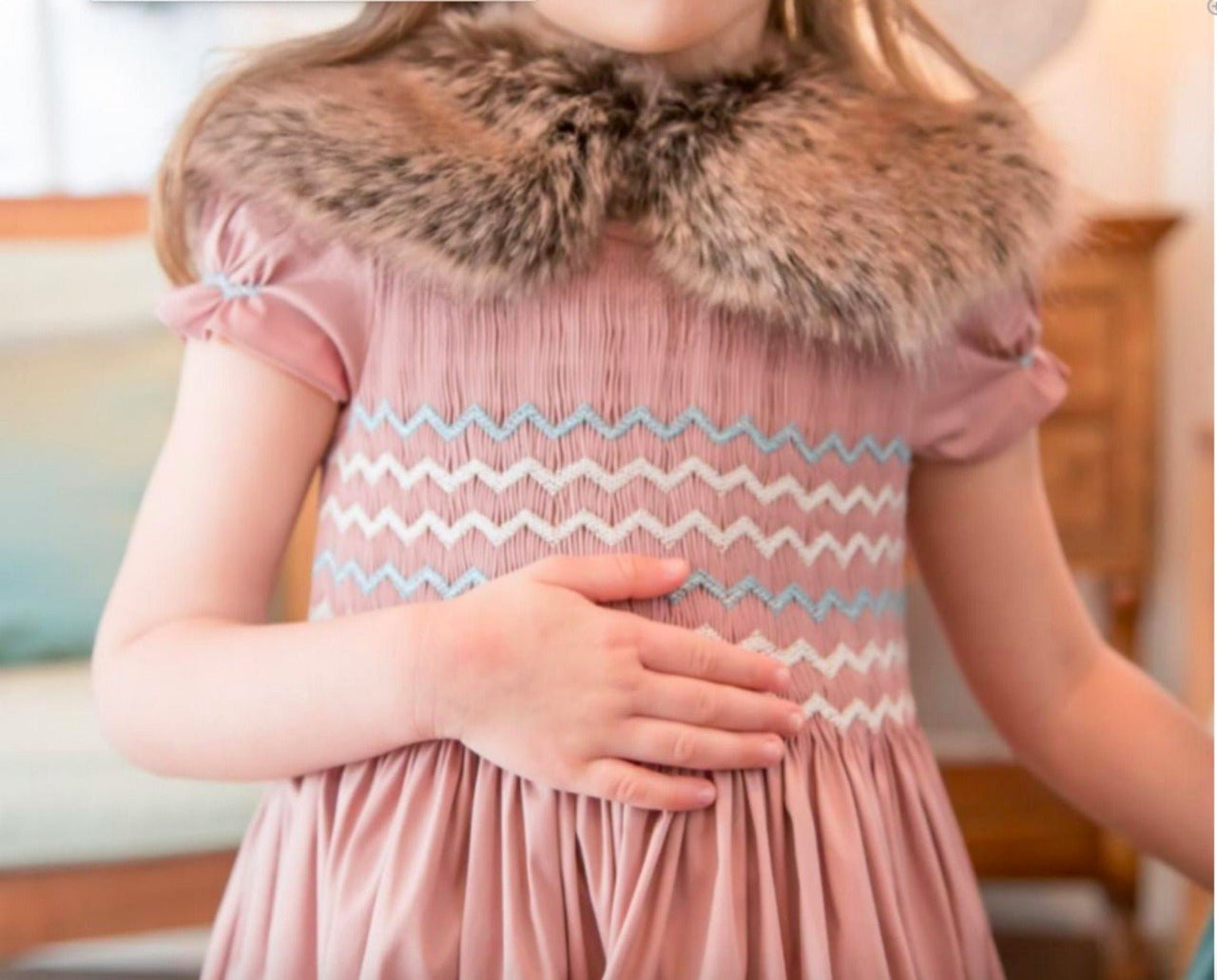 Antoinette Paris Girls Faux Fur Neck Collar in 3 Color Choices | HONEYPIEKIDS 