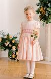 Antoinette Paris Baby & Little Girls INES Pink Corduroy Hand Smocked Dress | HONEYPIEKIDS 